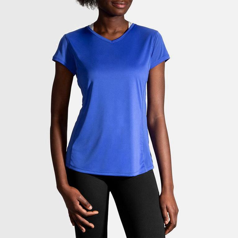 Brooks Stealth Womens Short Sleeve Running Shirt Ireland Blue (GKTX-16054)